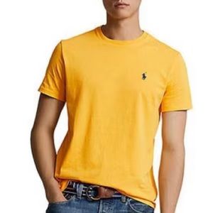 Ralph Lauren, Men’s, Size XL, Custom, Slim Fit, Crew Neck, T-Shirt, Yellow, NWT.